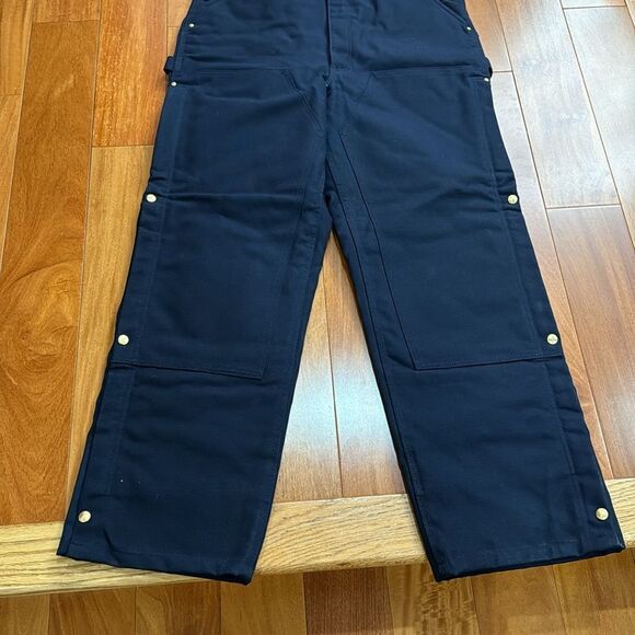 NWT Carhartt Insulated Duck Zip to Thigh Bib Overall Quilt Lined size 38x32 - Picture 5 of 16